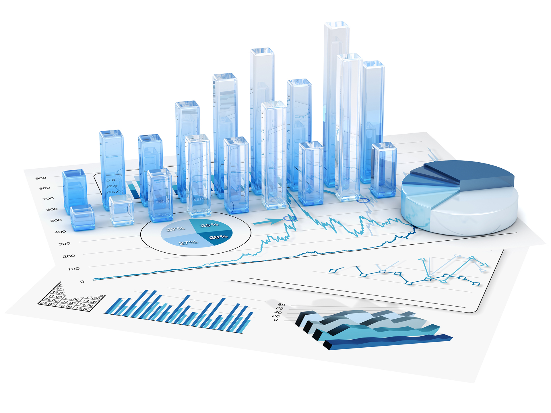Financial charts and performance dashboards illustrating the relationship between compliance, governance, and commercial building asset value.