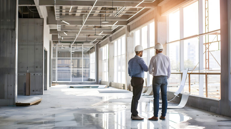 Contractor management and project supervision within a commercial building refurbishment project.