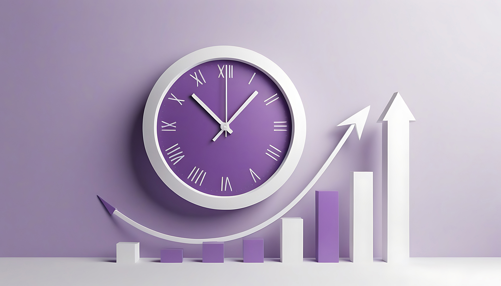 Facility management performance concept showing time management, operational efficiency, and continuous improvement.
